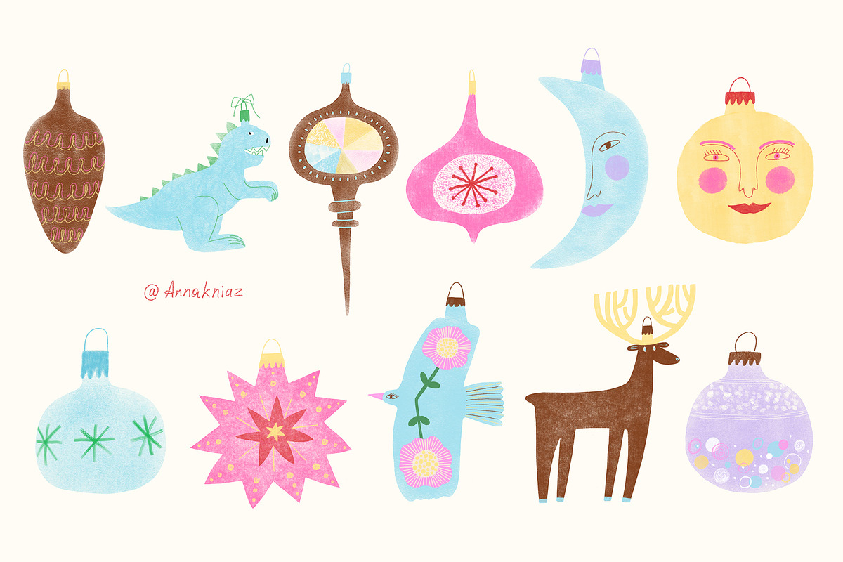 Christmas Festive Gang, a Seasonal Illustration by Annakniaz (Photo 2 of 15)
