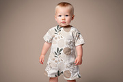 Short-sleeved Kid's Romper Mockup, a Shirt Mockup by 1001 mockups (Thumbnail 3 of 7)