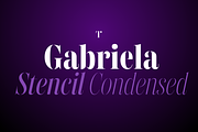 Gabriela Stencil Condensed, a Font by Lechuga Type (Thumbnail 1 of 17)