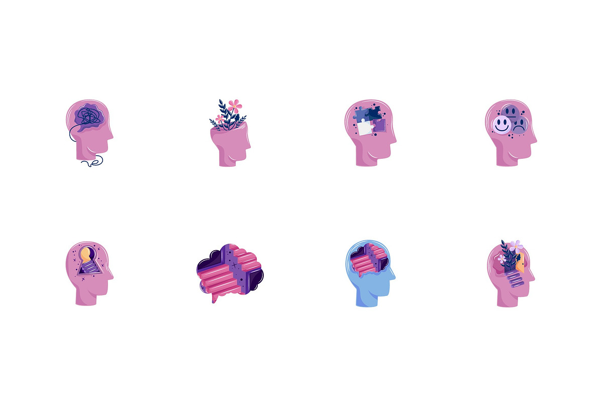 Psychology Illustration Set, a Templates & Theme by studiogstock (Photo 1 of 3)