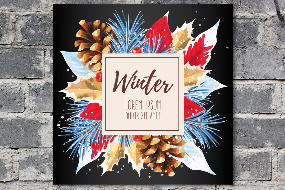 Winter Cards 2, a Card Template by GreyLilac