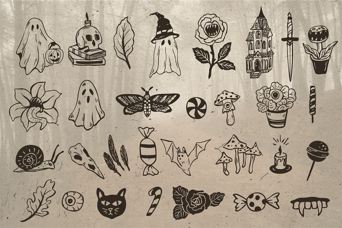 Creepy Little Things clipart, a Seasonal Illustration by RaDavCrafts (Photo 4 of 12)