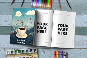 6x9 Book Display Mockup