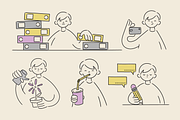 TOMMY PNG LINE ART (45 elements), a Person Illustration by Bonfloret Studio (Thumbnail 7 of 10)
