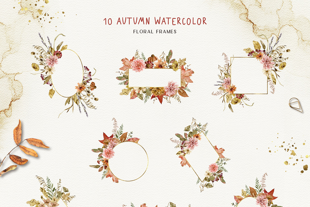 AUTUMN HERBARIUM watercolor set, an Illustration by long summer (Photo 3 of 16)