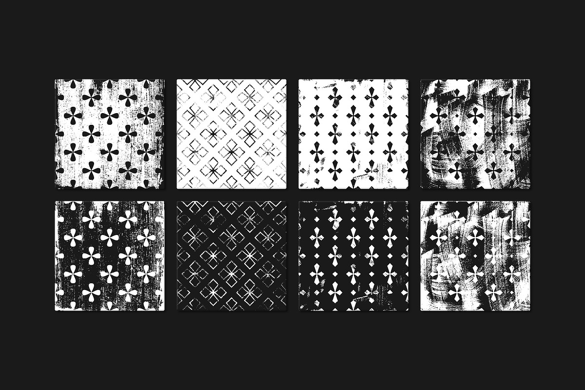 Vintage - 16 Grunge Patterns, a Pattern Graphic by Tustan (Photo 3 of 4)