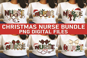Christmas Nurse PNG Bundle