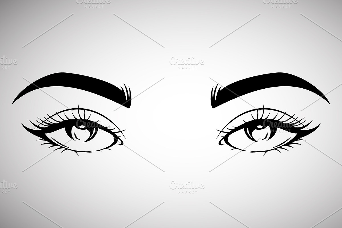 Girl's Eyes Silhouette art, an Object Graphic by Ghagra (Photo 1 of 4)