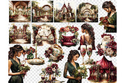Bohemian Wedding Clipart Set, a Person Illustration by GlamArtZhanna (Thumbnail 5 of 5)