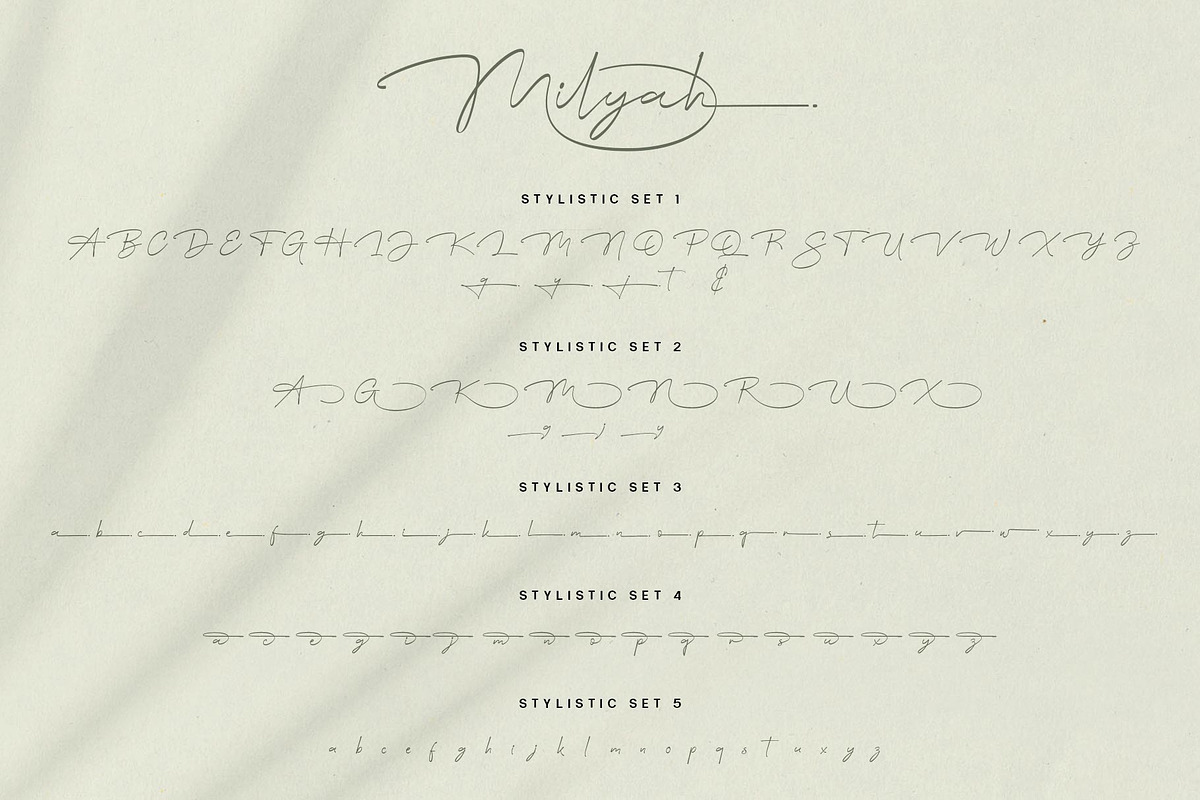 Milyah Signature Script font, a Script Font by alit design (Photo 7 of 15)