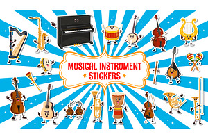 Musical instrument characters, an Object Illustration by Buch&Bee