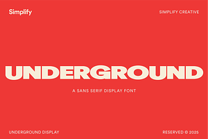 Underground - Bold Display Font