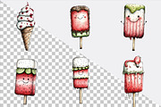 Whimsical Summer Ice Cream Clipart B, an Illustration by SVGArt (Thumbnail 2 of 9)