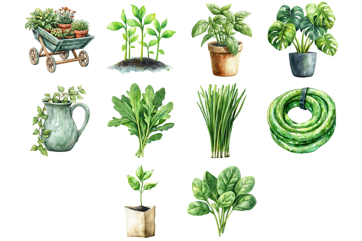 Green Garden Clipart, an Illustration by Daily.Designs (Photo 3 of 3)