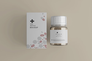 Bottle Pills Mockup