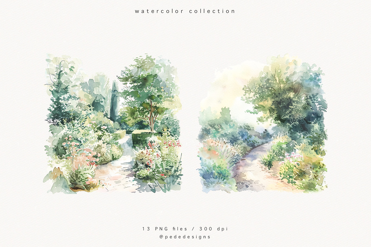 Monet's Garden, a Decorative Illustration by PeDe Designs (Photo 3 of 13)
