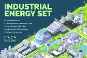 Industrial Energy 3d Isometric View, an Object Graphic by 35lab (Thumbnail 1 of 6)