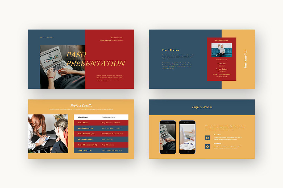 Paso : Project Brief Google Slides, a Presentation Template by Punkl Camp (Photo 2 of 16)