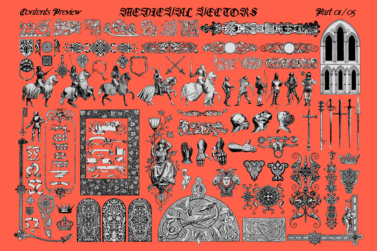 Medieval Vectors, an Object Graphic by MiksKS (Photo 9 of 13)