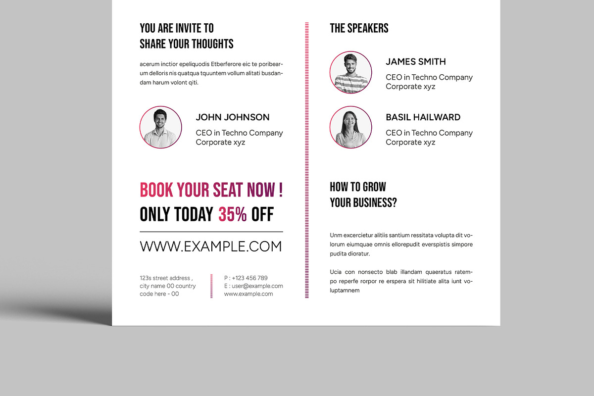 Conference Agenda, a Flyer Template by MightyDesign (Photo 3 of 8)