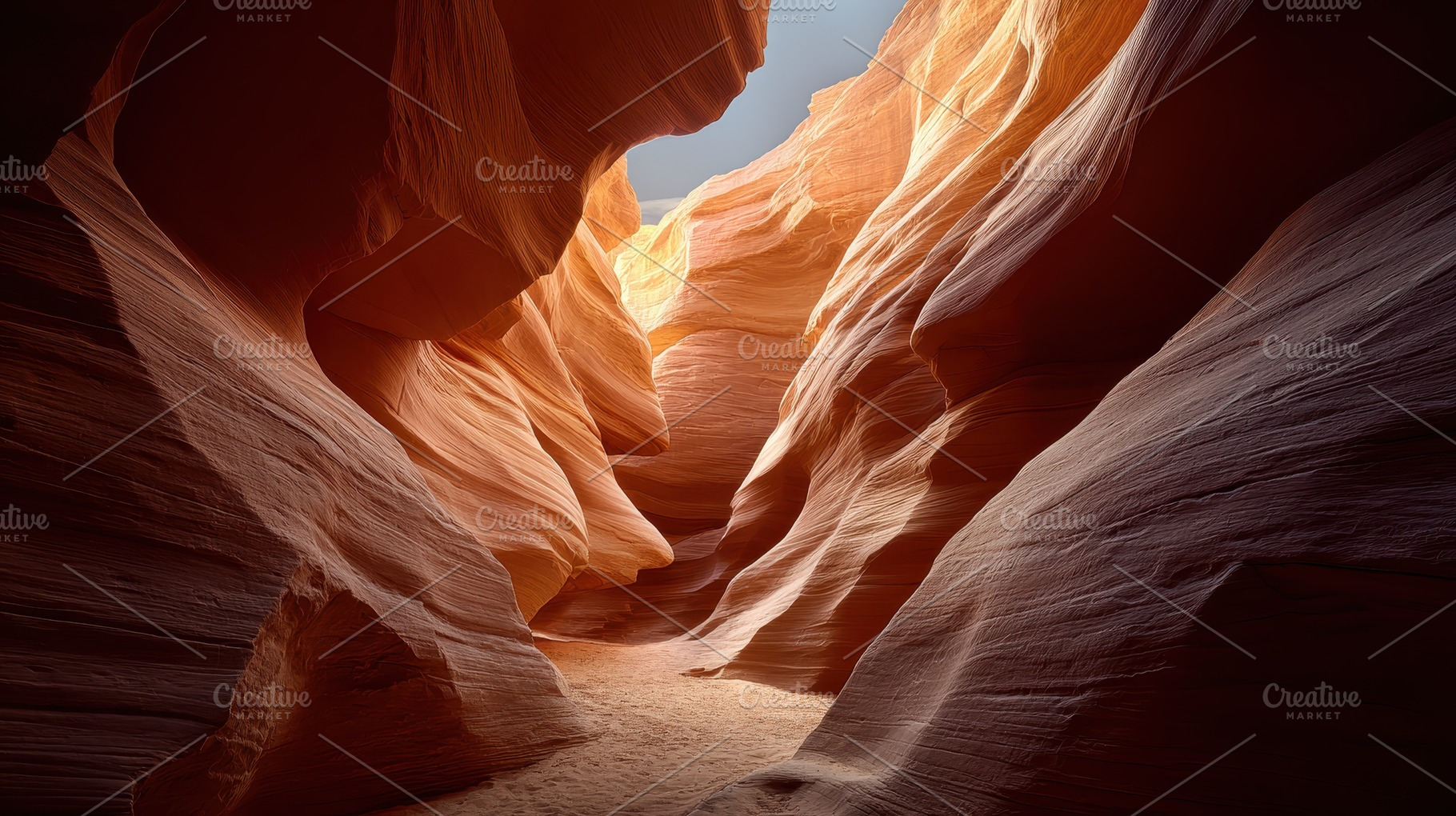 Antelope Canyon Arizona sandstone wa, a Photo by Pixeness Studio