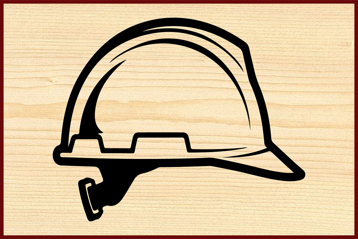 15 Safety Helmet Silhouette Vector B, an Illustration by Amazin_art (Photo 4 of 4)