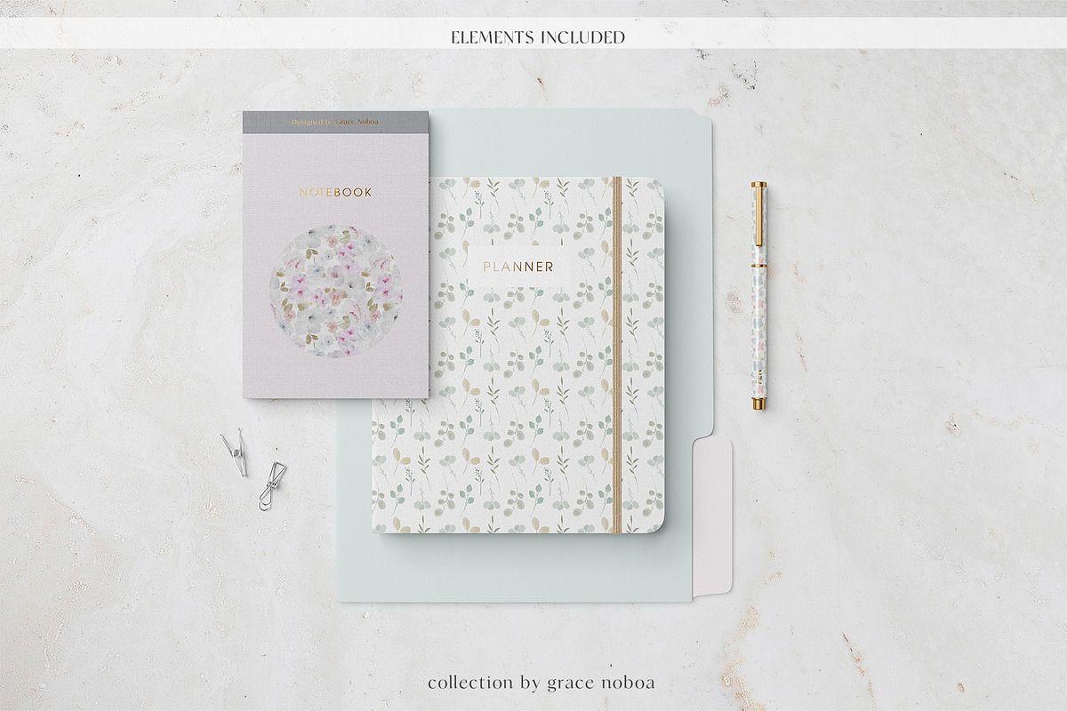 Floral Seamless Patterns & Cliparts, a Pattern Graphic by Grace Noboa Illustrations (Photo 10 of 17)