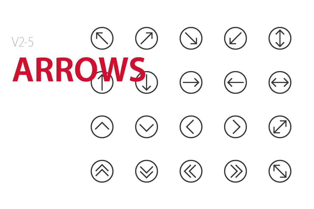 100 Arrows UI icons, an Outline Icon by Palau (Photo 2 of 6)