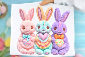 Crochet Latch Hook Easter Bunny PNG, an Illustration by SinaCreation