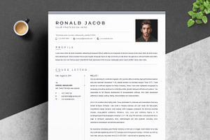 Clean Word CV With Cover Letter