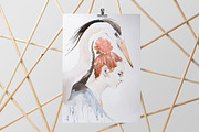 Watercolor Women' Portraits, a Decorative Illustration by Flo Sacred Art (Thumbnail 5 of 7)