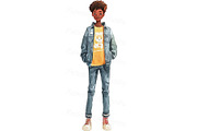 Happy teenager watercolor PNG set, a Person Illustration by Bubert Art (Thumbnail 4 of 8)