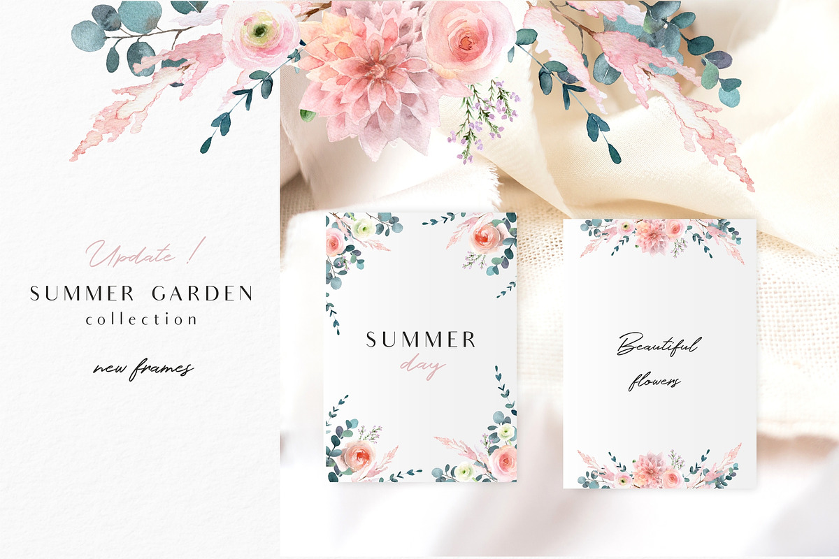 SALE! Summer garden - floral graphic, an Illustration by Youksy (Photo 13 of 24)