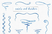 Watercolor Frames Borders Swirls, an Object Graphic by Solo Art Original (Thumbnail 3 of 12)