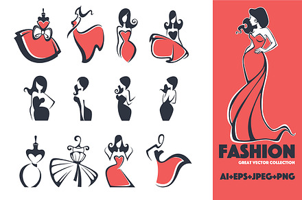 fashion and beauty emblems