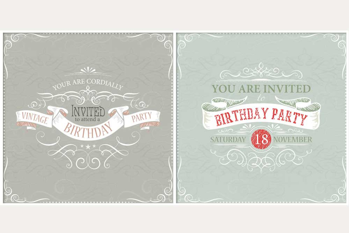 Set of ready design for invitations, an Illustration by ARSCOR (Photo 2 of 6)