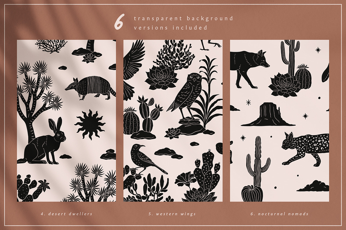 Dark Desert Vector Collection, an Animal Illustration by rouxsupplyco (Photo 5 of 14)