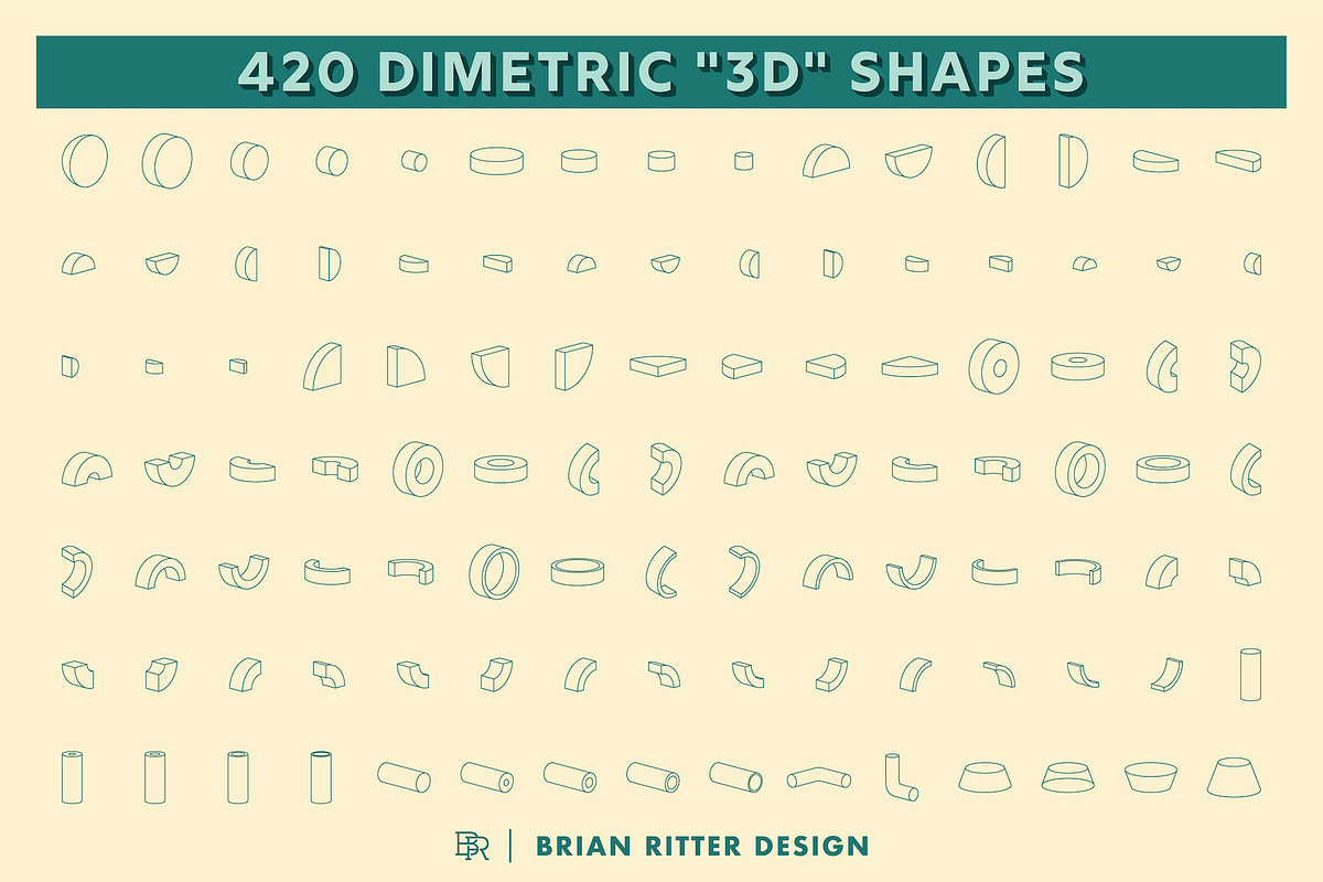 Dimetric 3D Toolkit, a Shape Add-On by Brian Ritter Design (Photo 7 of 11)