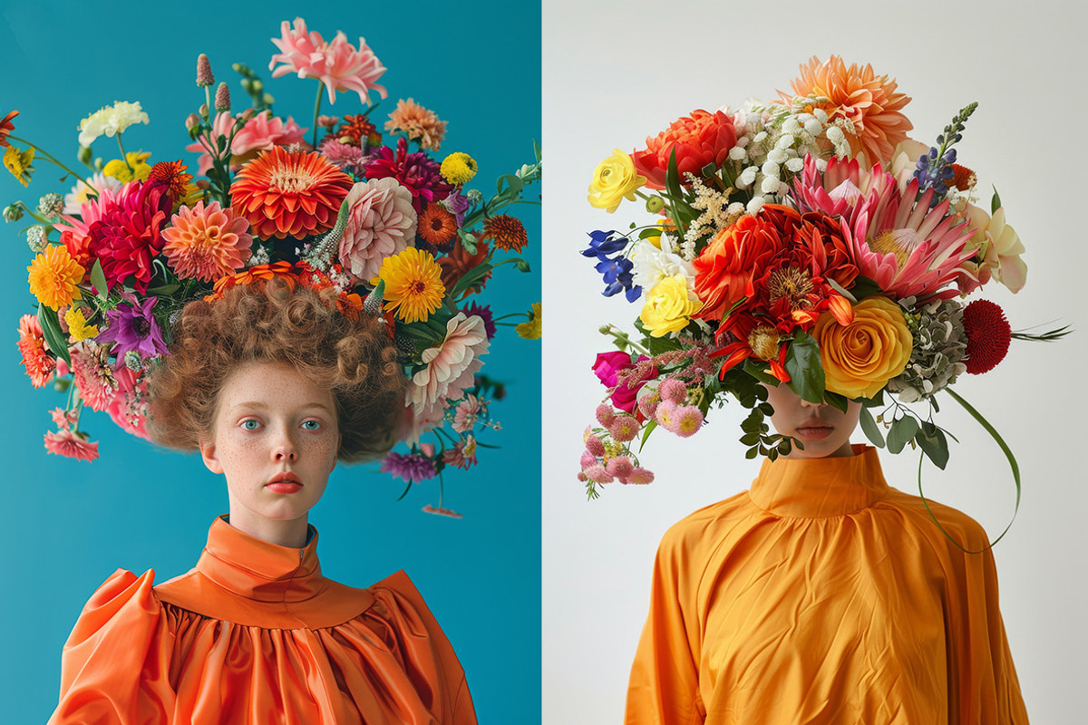 74 Bouquets on the heads, a Beauty & Fashion Photo by Handmadefont (Photo 13 of 15)