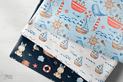NAUTICAL FRIENDS. Watercolor, an Animal Illustration by OlliArtDesign (Thumbnail 6 of 7)