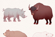 Watercolor Cute Animals Illustration, an Animal Illustration by ArtbyHien (Thumbnail 7 of 13)