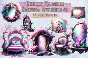 Cherry Blossom Sakura Interior #1, an Illustration by EdeniaArtStudio (Thumbnail 1 of 8)