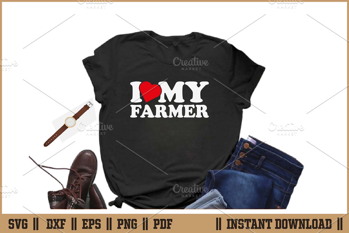 I Love My Farmer Farm Life Design, an Illustration by Handy Arts Studio (Photo 2 of 3)