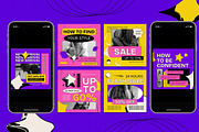 Purple Brutalism Fashion Instagram, a Social Media Template by Aiyari Graphic (Thumbnail 2 of 3)