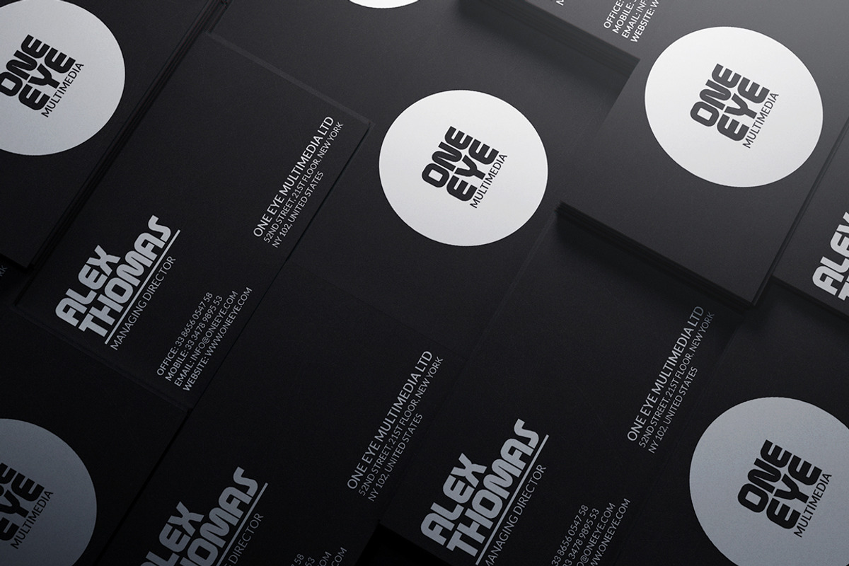 Minimal Black Business Card, a Business Card Template by Marvel (Photo 2 of 6)