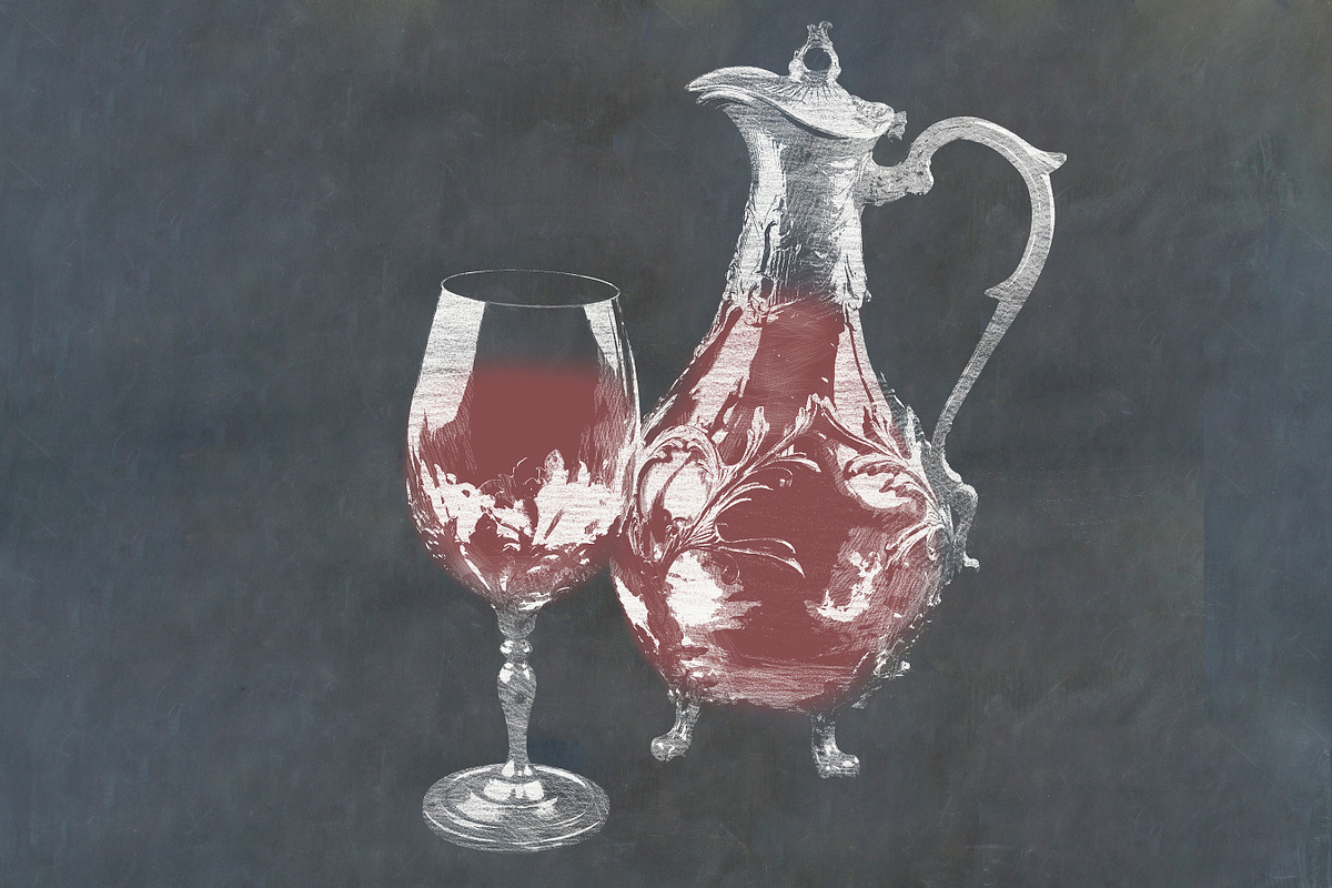 Classic Cocktail Chalkboard Sketches, an Object Illustration by karenfoleyphoto (Photo 10 of 30)