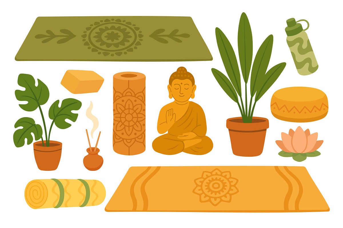 Yoga Set, a Healthcare Illustration by ananastya (Photo 10 of 12)