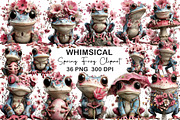 Whimsical Spring Frog Clipart, an Illustration by CraftArtStudio (Thumbnail 1 of 6)