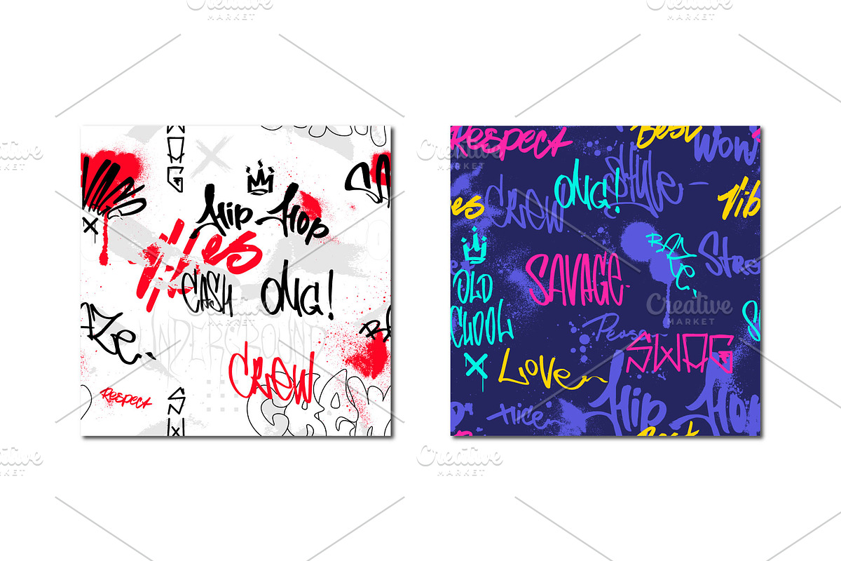 Graffiti Seamless pattern, a Pattern Graphic by SergeyBitos (Photo 2 of 4)