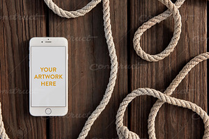 Nautical Dock Ropes iPhone PSD
